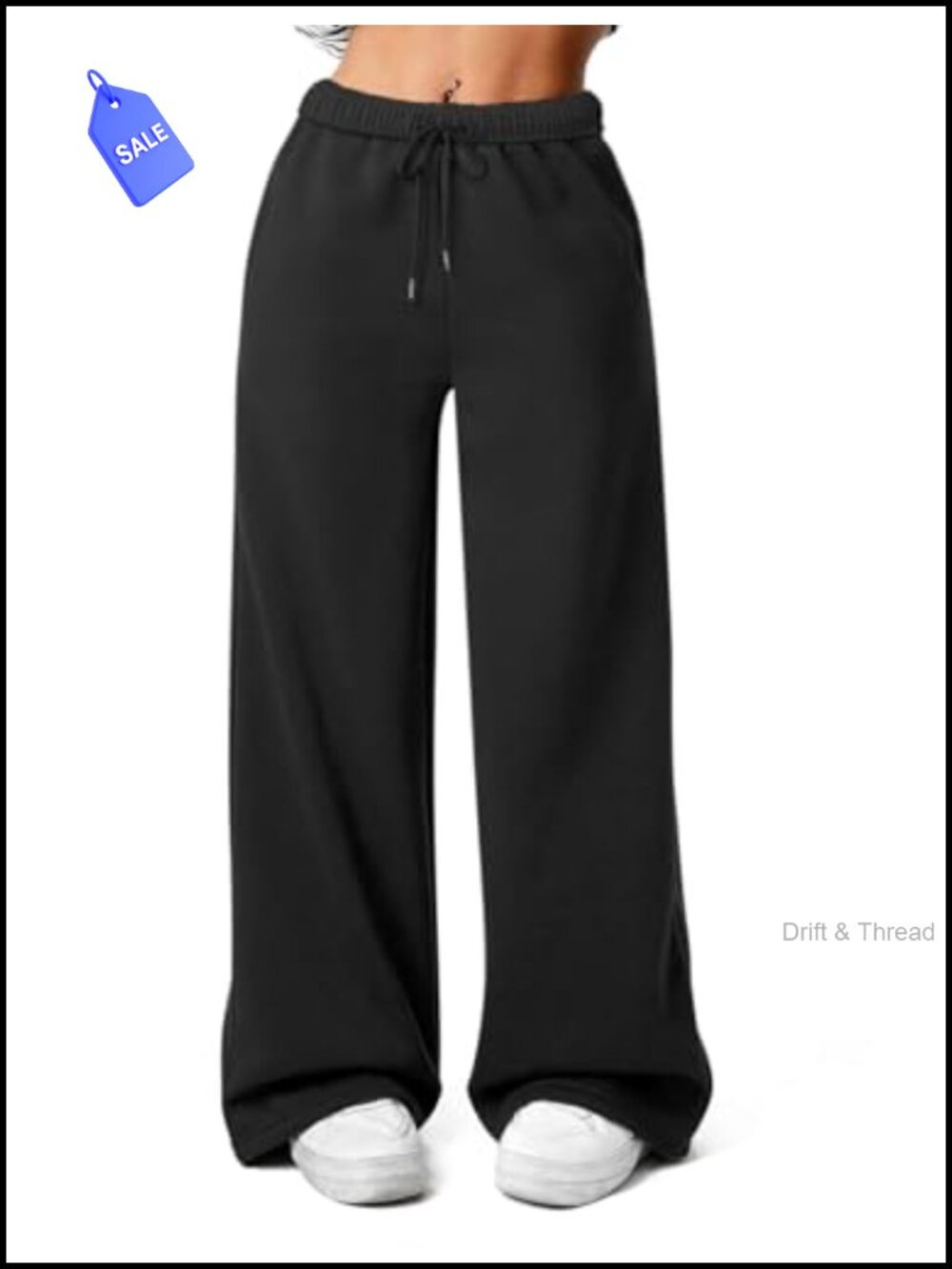 Women's Wide Leg Fleece Sweatpants with Pockets Casual Baggy Lounge Pants